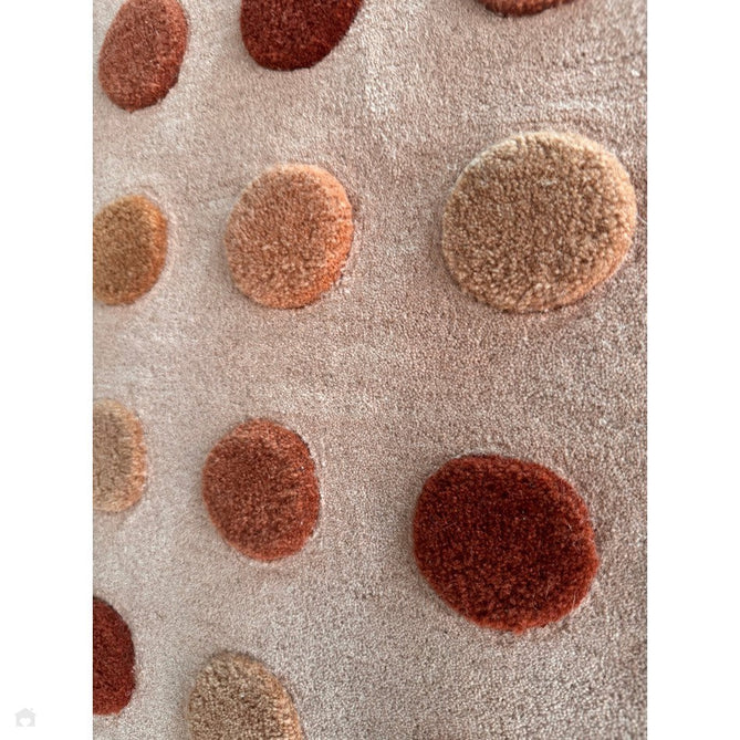 Dotty Modern Geometric Polka Dot Hand-Carved Hi-Low 3D Dome Textured Wool&Viscose Shimmer Earthy Natural Rug-Asiatic Carpets-Rug Love - The Most Loved Rug Store