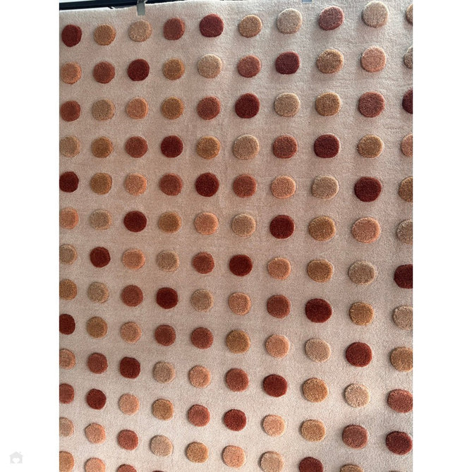 Dotty Modern Geometric Polka Dot Hand-Carved Hi-Low 3D Dome Textured Wool&Viscose Shimmer Earthy Natural Rug-Asiatic Carpets-Rug Love - The Most Loved Rug Store