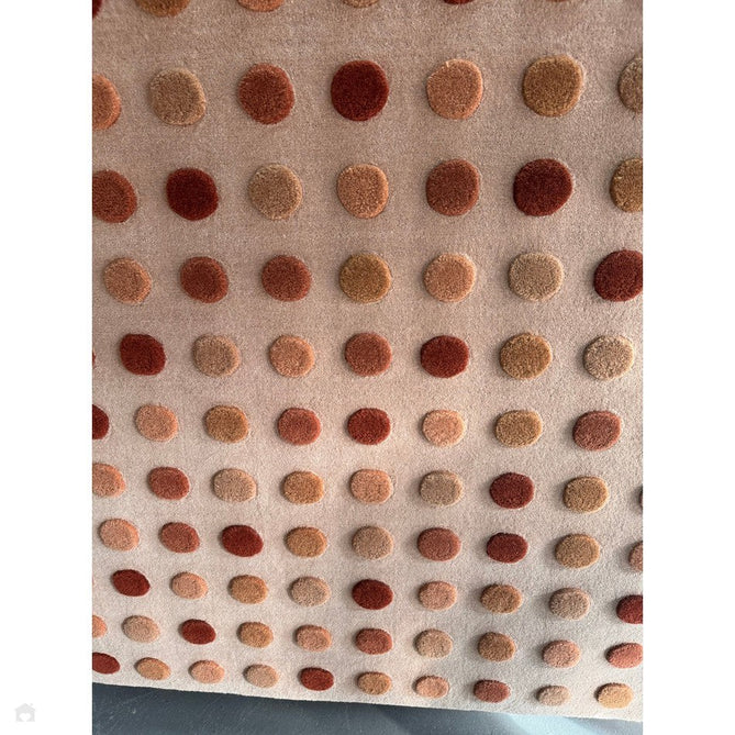 Dotty Modern Geometric Polka Dot Hand-Carved Hi-Low 3D Dome Textured Wool&Viscose Shimmer Earthy Natural Rug-Asiatic Carpets-Rug Love - The Most Loved Rug Store