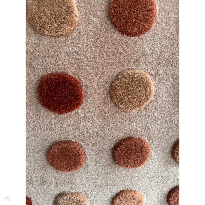 Dotty Modern Geometric Polka Dot Hand-Carved Hi-Low 3D Dome Textured Wool&Viscose Shimmer Earthy Natural Rug-Asiatic Carpets-Rug Love - The Most Loved Rug Store