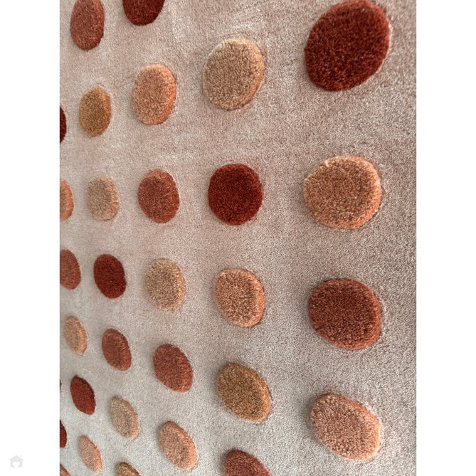 Dotty Modern Geometric Polka Dot Hand-Carved Hi-Low 3D Dome Textured Wool&Viscose Shimmer Earthy Natural Rug-Asiatic Carpets-Rug Love - The Most Loved Rug Store