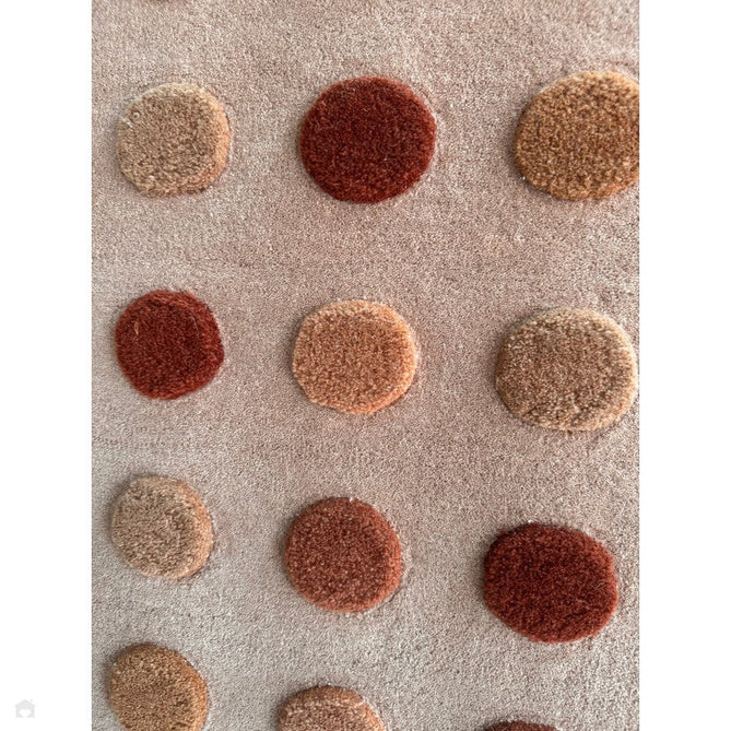 Dotty Modern Geometric Polka Dot Hand-Carved Hi-Low 3D Dome Textured Wool&Viscose Shimmer Earthy Natural Rug-Asiatic Carpets-Rug Love - The Most Loved Rug Store
