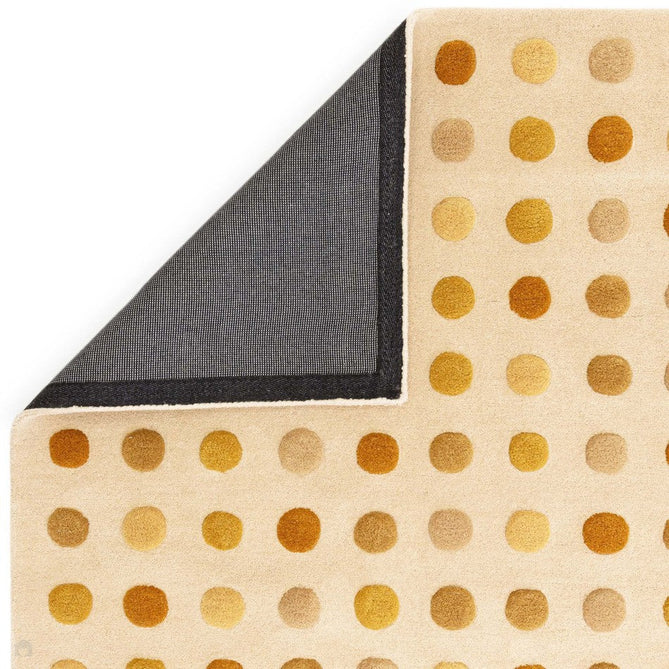 Dotty Modern Geometric Polka Dot Hand-Carved Hi-Low 3D Dome Textured Wool&Viscose Shimmer Gold Rug-Asiatic Carpets-Rug Love - The Most Loved Rug Store