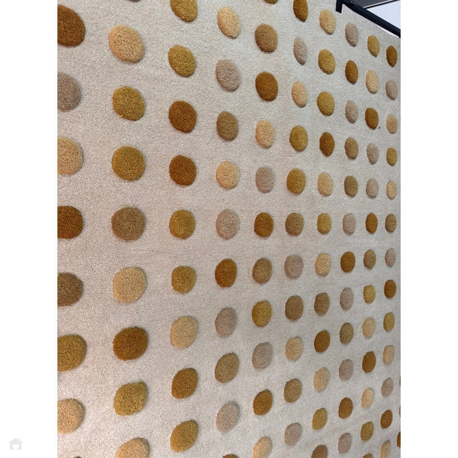 Dotty Modern Geometric Polka Dot Hand-Carved Hi-Low 3D Dome Textured Wool&Viscose Shimmer Gold Rug-Asiatic Carpets-Rug Love - The Most Loved Rug Store
