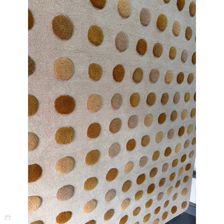 Micro Gold Button Rug Texture On Sale Dotty Modern Geometric Polka Dot Hand-Carved Hi-Low 3D Dome ...