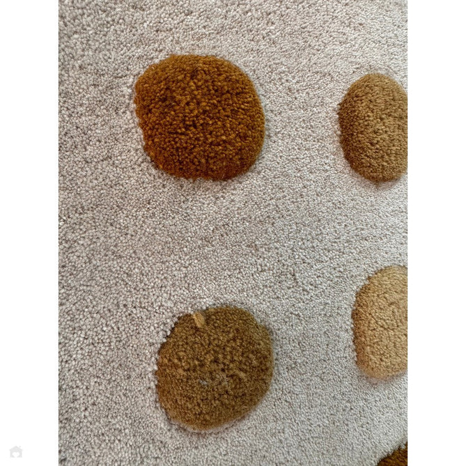 Dotty Modern Geometric Polka Dot Hand-Carved Hi-Low 3D Dome Textured Wool&Viscose Shimmer Gold Rug-Asiatic Carpets-Rug Love - The Most Loved Rug Store