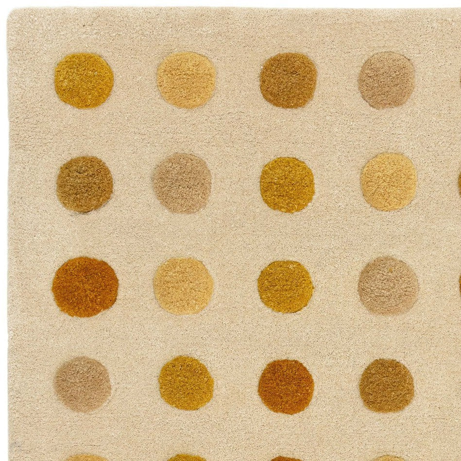 Micro Gold Button Rug Texture On Sale Dotty Modern Geometric Polka Dot Hand-Carved Hi-Low 3D Dome ...