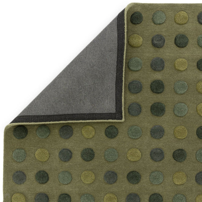 Dotty Modern Geometric Polka Dot Hand-Carved Hi-Low 3D Dome Textured Wool&Viscose Shimmer Green Rug-Asiatic Carpets-Rug Love - The Most Loved Rug Store