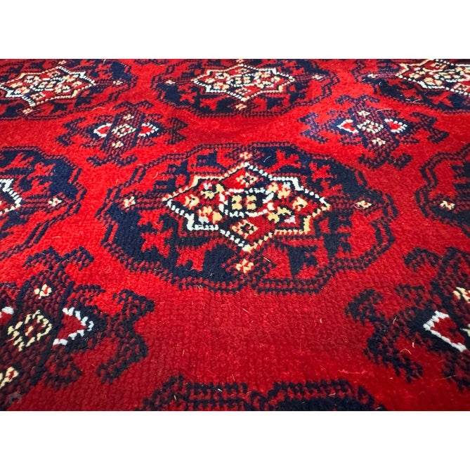 Dubai 62098 Traditional Bokhara Floral Motif Medallion Border Soft Patterned Red Rug-Think Rugs-Rug Love - The Most Loved Rug Store