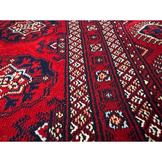 Dubai 62098 Traditional Bokhara Floral Motif Medallion Border Soft Patterned Red Rug-Think Rugs-Rug Love - The Most Loved Rug Store
