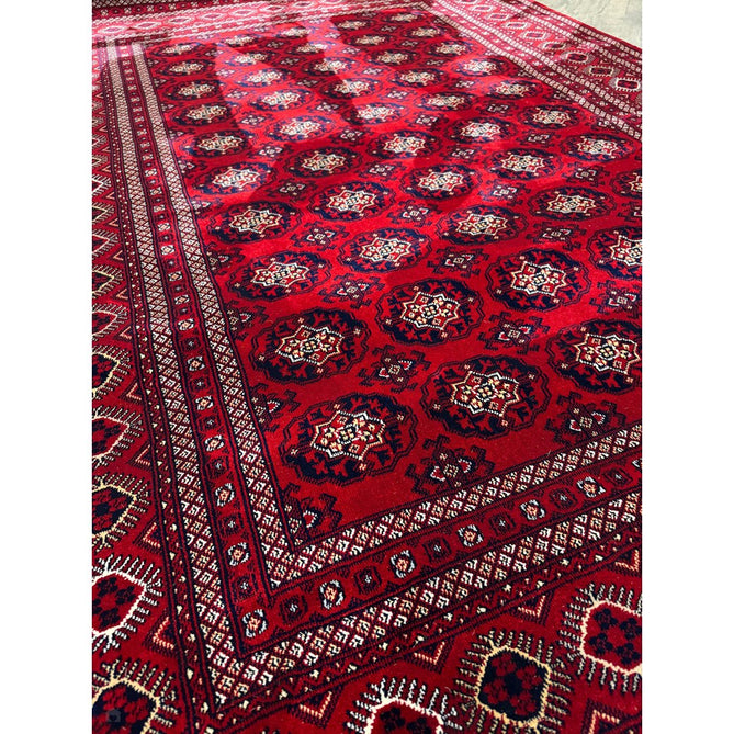 Dubai 62098 Traditional Bokhara Floral Motif Medallion Border Soft Patterned Red Rug-Think Rugs-Rug Love - The Most Loved Rug Store