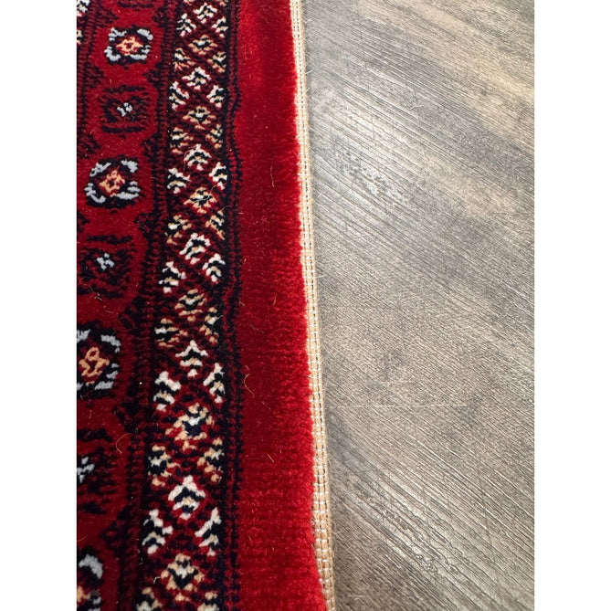 Dubai 62098 Traditional Bokhara Floral Motif Medallion Border Soft Patterned Red Rug-Think Rugs-Rug Love - The Most Loved Rug Store