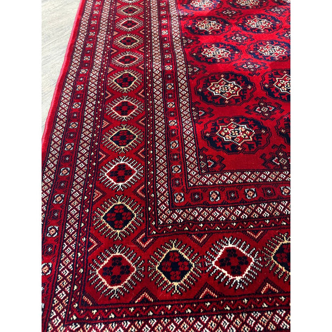 Dubai 62098 Traditional Bokhara Floral Motif Medallion Border Soft Patterned Red Rug-Think Rugs-Rug Love - The Most Loved Rug Store