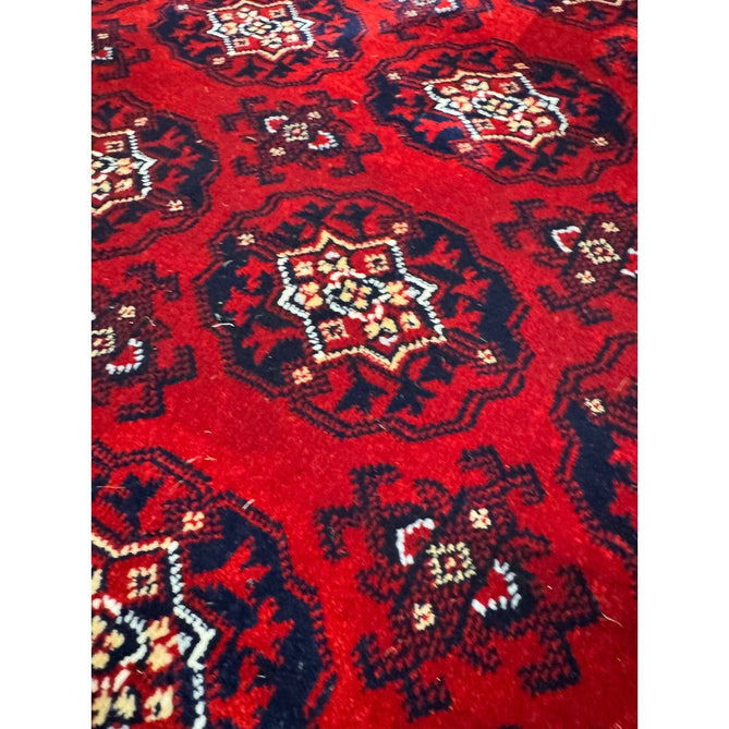 Dubai 62098 Traditional Bokhara Floral Motif Medallion Border Soft Patterned Red Rug-Think Rugs-Rug Love - The Most Loved Rug Store