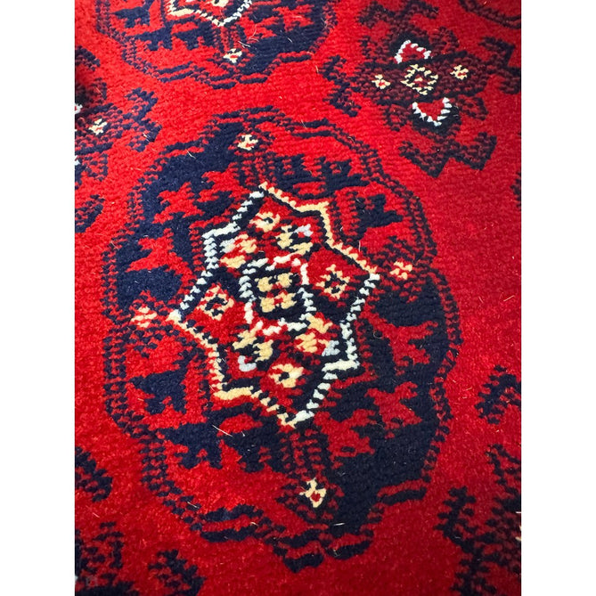 Dubai 62098 Traditional Bokhara Floral Motif Medallion Border Soft Patterned Red Rug-Think Rugs-Rug Love - The Most Loved Rug Store