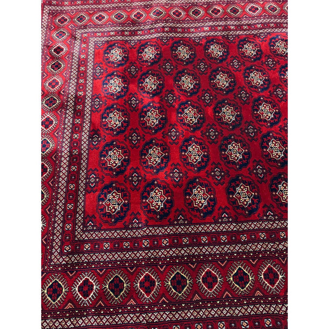 Dubai 62098 Traditional Bokhara Floral Motif Medallion Border Soft Patterned Red Rug-Think Rugs-Rug Love - The Most Loved Rug Store