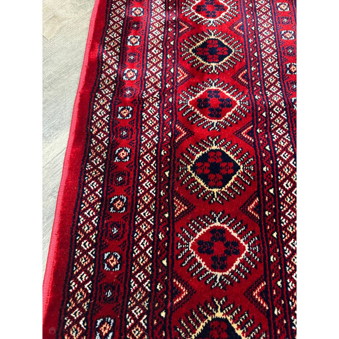 Dubai 62098 Traditional Bokhara Floral Motif Medallion Border Soft Patterned Red Rug-Think Rugs-Rug Love - The Most Loved Rug Store
