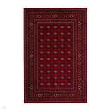 Dubai 62098 Traditional Super-Soft Patterned Red Rug
