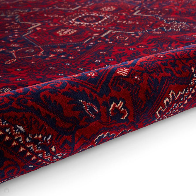 Dubai 62101 Traditional Persian Floral Medallion Border Soft High Density Smooth Touch Polyester Deep Red/Navy/Black/White Rug-Think Rugs-Rug Love - The Most Loved Rug Store