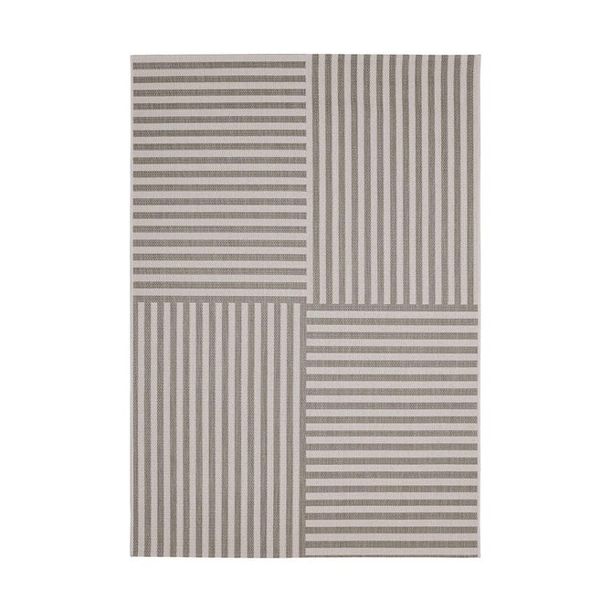 County Multi Stripe Natural In-Outdoor Flatweave Runner