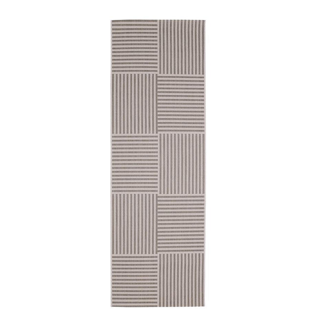 County Multi Stripe Natural In-Outdoor Flatweave Runner