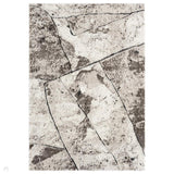 Eleanor Slate ELN04 Modern Abstract Marbled Linear Distressed Soft-Touch High-Density Carved 3D Embossed Hi-Lo Textured Polyblend Ivory/Warm Mocha Brown/Taupe/Charcoal Grey/Soft Beige Rug