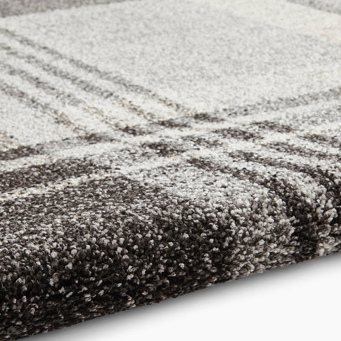 Elegant 4892 Modern High-Density Tartan Check Beige/Black Rug-Think Rugs-Rug Love - The Most Loved Rug Store