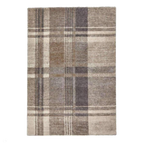 Elegant 4892 Modern High-Density Tartan Check Beige/Grey Rug