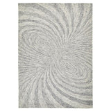 Elements Paradox Modern Abstract Distressed Wool Grey Rug