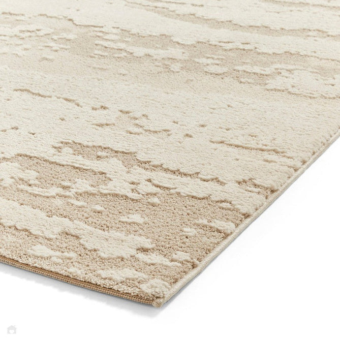 Elio 62841 Modern Abstract Distressed Soft-Touch High-Density Hi-Low Textured Pile Polypropylene/Polyester Mix Cream/Beige/Natural Rug-Think Rugs-Rug Love - The Most Loved Rug Store