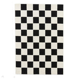 Elio 69924 Modern Geometric Checkerboard Carved Soft-Touch High-Density Hi-Low Variable Textured Pile Polypropylene/Polyester Mix Black/White Rug 160x230cm