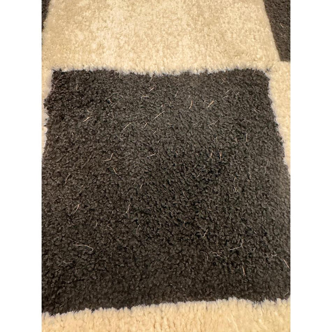 Elio 69924 Modern Geometric Checkerboard Carved Soft-Touch High-Density Hi-Low Variable Textured Pile Polypropylene/Polyester Mix Black/White Rug-Think Rugs-Rug Love - The Most Loved Rug Store