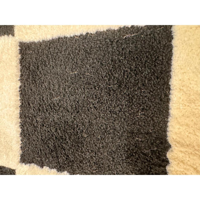Elio 69924 Modern Geometric Checkerboard Carved Soft-Touch High-Density Hi-Low Variable Textured Pile Polypropylene/Polyester Mix Black/White Rug-Think Rugs-Rug Love - The Most Loved Rug Store