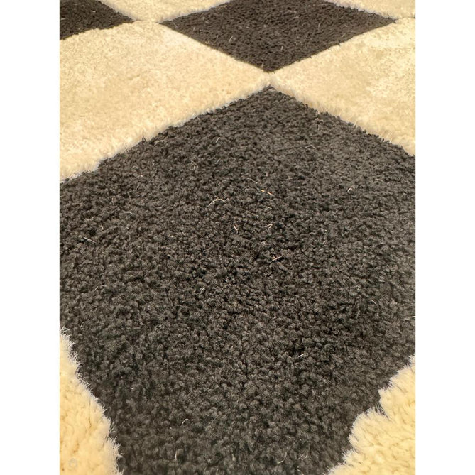 Elio 69924 Modern Geometric Checkerboard Carved Soft-Touch High-Density Hi-Low Variable Textured Pile Polypropylene/Polyester Mix Black/White Rug-Think Rugs-Rug Love - The Most Loved Rug Store