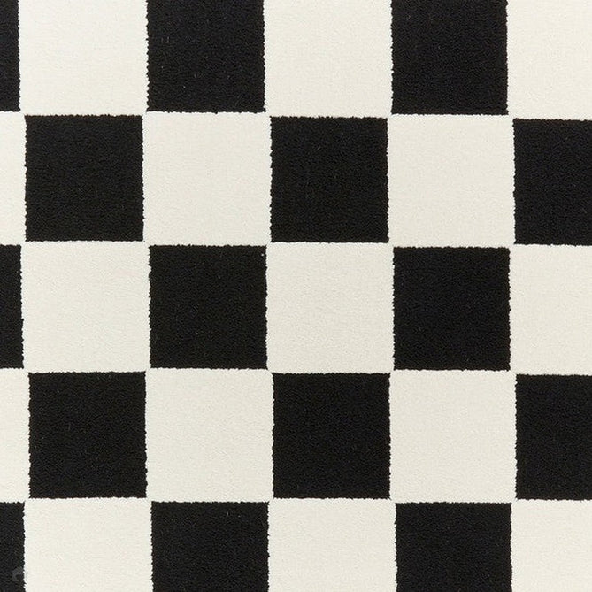 Elio 69924 Modern Geometric Checkerboard Carved Soft-Touch High-Density Hi-Low Variable Textured Pile Polypropylene/Polyester Mix Black/White Rug-Think Rugs-Rug Love - The Most Loved Rug Store