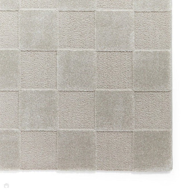 Elio 69924 Modern Geometric Checkerboard Carved Soft-Touch High-Density Hi-Low Variable Textured Pile Polypropylene/Polyester Mix Silver Rug-Think Rugs-Rug Love - The Most Loved Rug Store