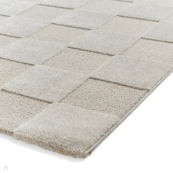 Elio 69924 Modern Geometric Checkerboard Carved Soft-Touch High-Density Hi-Low Variable Textured Pile Polypropylene/Polyester Mix Silver Rug-Think Rugs-Rug Love - The Most Loved Rug Store