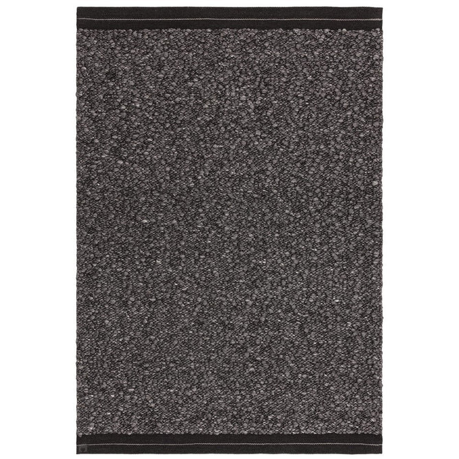 Elm Modern Plain Chunky Boucle Hand-Woven High-Density Heavyweight Textured Wool & Viscose Mix Flatweave Charcoal Grey Rug-Asiatic Carpets-Rug Love - The Most Loved Rug Store
