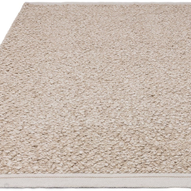 Elm Modern Plain Chunky Boucle Hand-Woven High-Density Heavyweight Textured Wool & Viscose Mix Flatweave Taupe/Natural Rug-Asiatic Carpets-Rug Love - The Most Loved Rug Store
