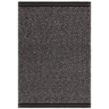 Elm Modern Plain Hand-Woven Chunky Textured Varied Size Boucle High-Density Heavyweight Wool & Viscose Mix Flatweave Charcoal Grey Rug