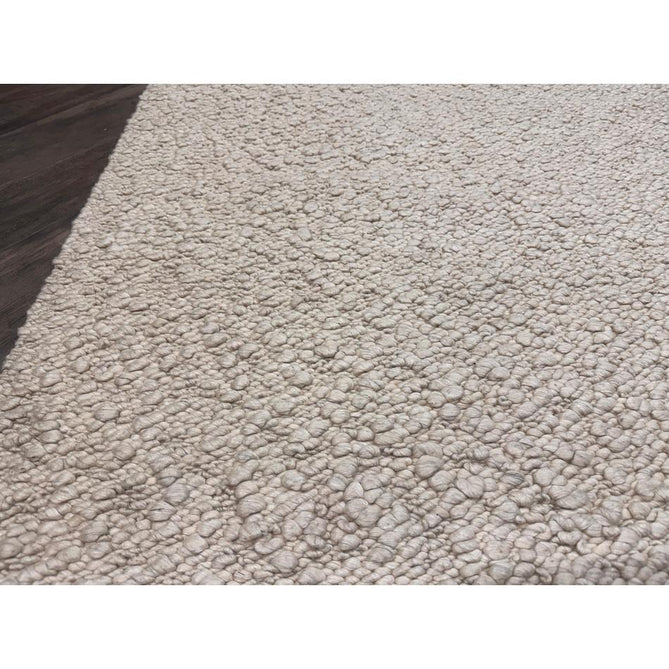 Elm Modern Plain Hand-Woven Chunky Textured Varied Size Boucle High-Density Heavyweight Wool & Viscose Mix Flatweave Ivory Rug-Asiatic Carpets-Rug Love - The Most Loved Rug Store