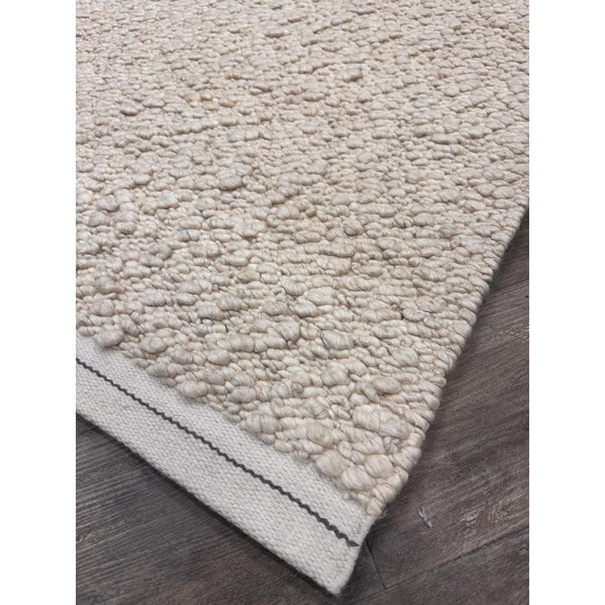 Elm Modern Plain Hand-Woven Chunky Textured Varied Size Boucle High-Density Heavyweight Wool & Viscose Mix Flatweave Ivory Rug-Asiatic Carpets-Rug Love - The Most Loved Rug Store