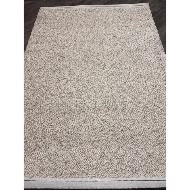 Elm Modern Plain Hand-Woven Chunky Textured Varied Size Boucle High-Density Heavyweight Wool & Viscose Mix Flatweave Ivory Rug-Asiatic Carpets-Rug Love - The Most Loved Rug Store