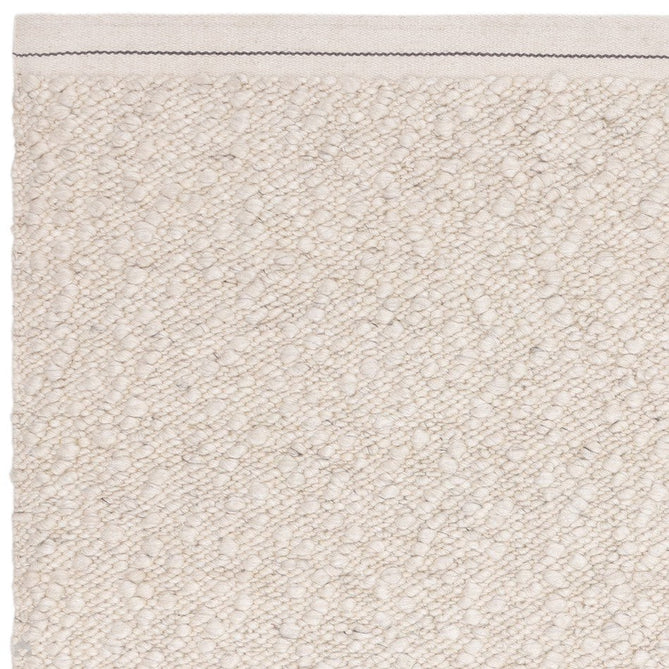 Elm Modern Plain Hand-Woven Chunky Textured Varied Size Boucle High-Density Heavyweight Wool & Viscose Mix Flatweave Ivory Rug-Asiatic Carpets-Rug Love - The Most Loved Rug Store