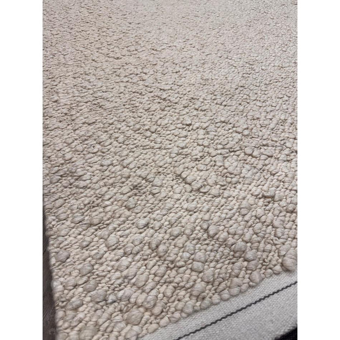 Elm Modern Plain Hand-Woven Chunky Textured Varied Size Boucle High-Density Heavyweight Wool & Viscose Mix Flatweave Ivory Rug-Asiatic Carpets-Rug Love - The Most Loved Rug Store