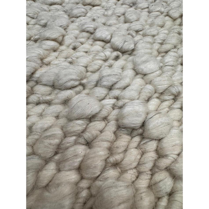 Elm Modern Plain Hand-Woven Chunky Textured Varied Size Boucle High-Density Heavyweight Wool & Viscose Mix Flatweave Ivory Rug-Asiatic Carpets-Rug Love - The Most Loved Rug Store