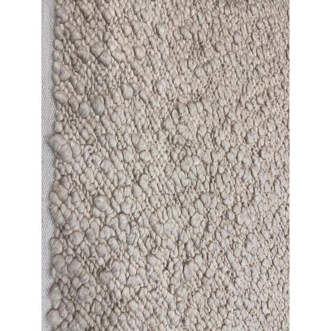Elm Modern Plain Hand-Woven Chunky Textured Varied Size Boucle High-Density Heavyweight Wool & Viscose Mix Flatweave Ivory Rug-Asiatic Carpets-Rug Love - The Most Loved Rug Store