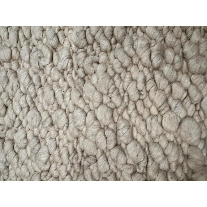 Elm Modern Plain Hand-Woven Chunky Textured Varied Size Boucle High-Density Heavyweight Wool & Viscose Mix Flatweave Ivory Rug-Asiatic Carpets-Rug Love - The Most Loved Rug Store