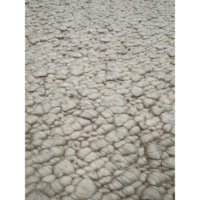 Elm Modern Plain Hand-Woven Chunky Textured Varied Size Boucle High-Density Heavyweight Wool & Viscose Mix Flatweave Ivory Rug-Asiatic Carpets-Rug Love - The Most Loved Rug Store