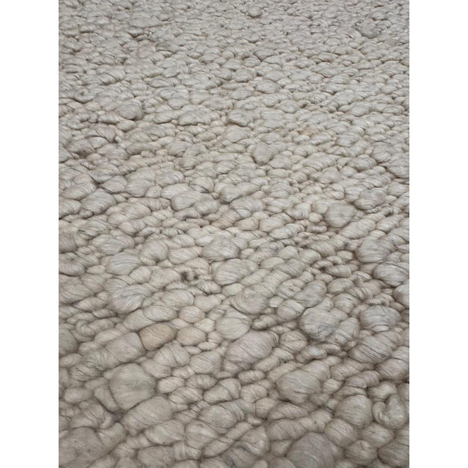 Elm Modern Plain Hand-Woven Chunky Textured Varied Size Boucle High-Density Heavyweight Wool & Viscose Mix Flatweave Ivory Rug-Asiatic Carpets-Rug Love - The Most Loved Rug Store